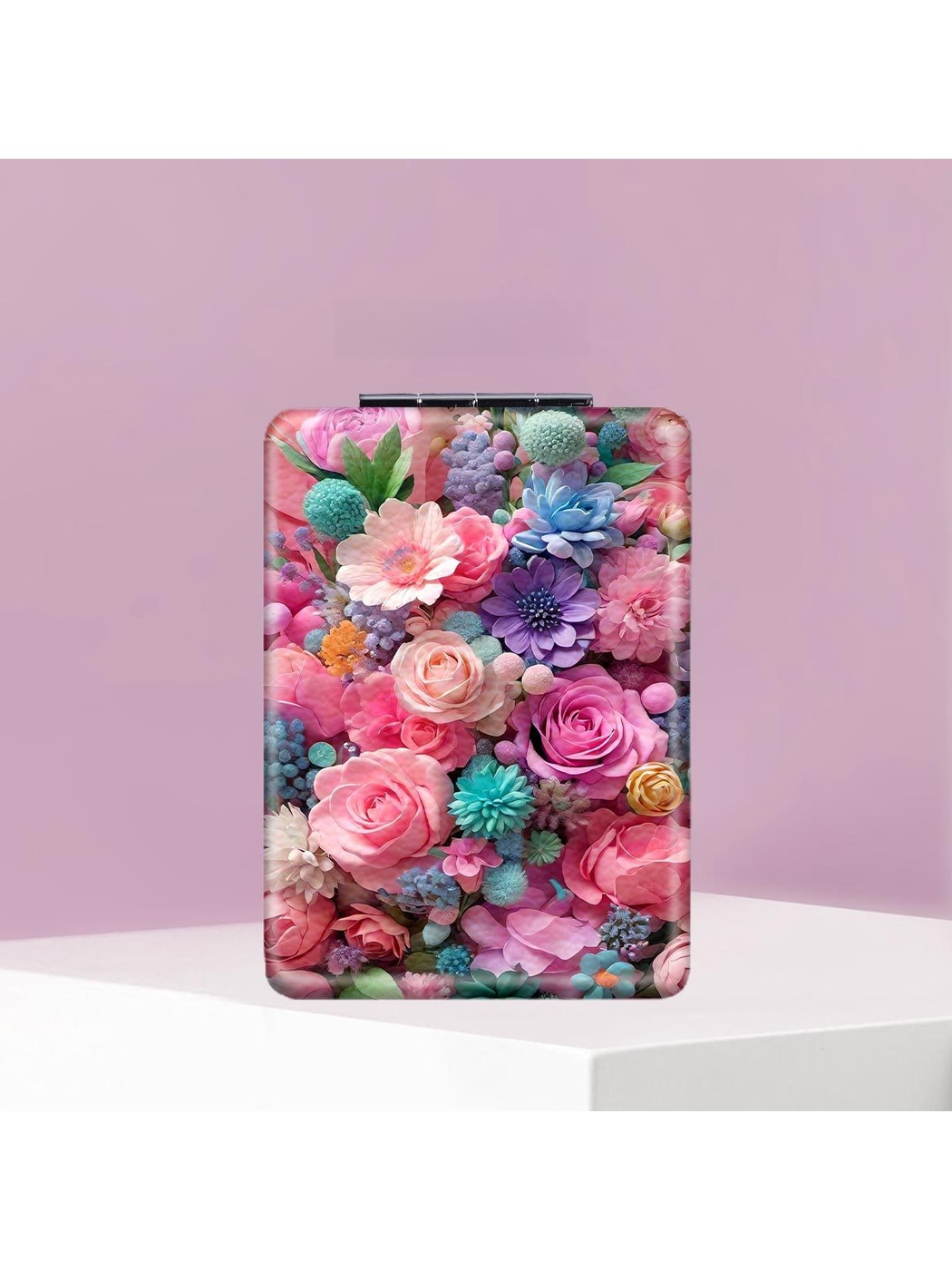 Mirroray - Floral Print Rectangle Makeup Mirror