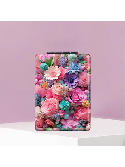 Mirroray - Floral Print Rectangle Makeup Mirror