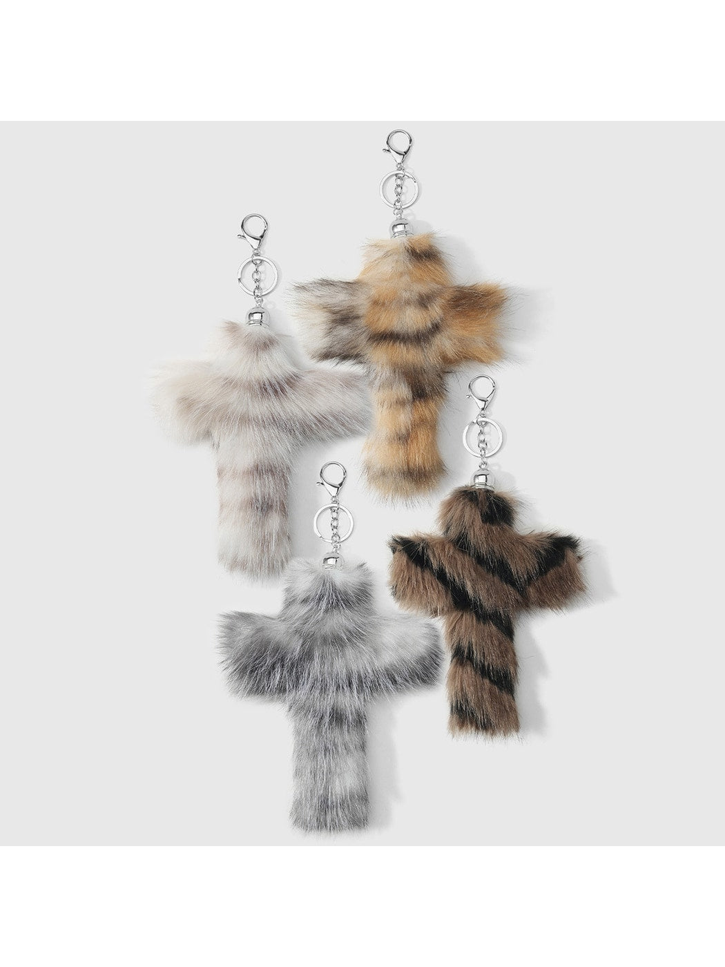 Keypus - Y2K Plush Cross Shape Bag Charm Keychain