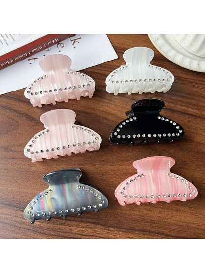 Beau - Glossy Geometric Acetate Fiber Hair Claw Clip