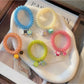 Gifty - Plastic Flower Bead Spiral Hair Tie