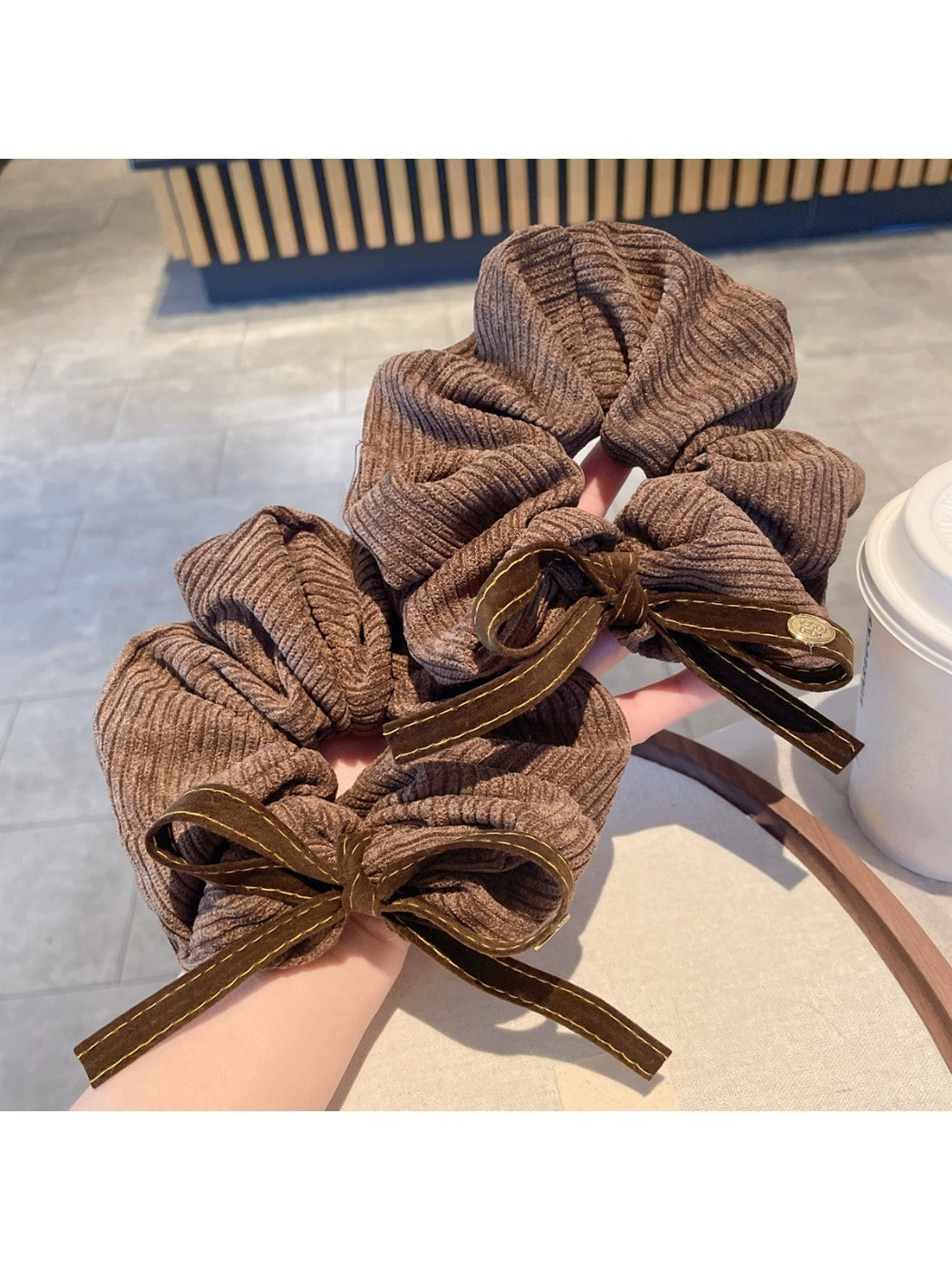 Gifty - Velvet Bow Voluminous Scrunchie