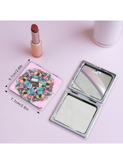 Mirroray - Makeup Theme Cartoon Print Makeup Mirror