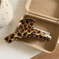 Beau - Leopard Print PVC Alloy Everyday Claw Clip