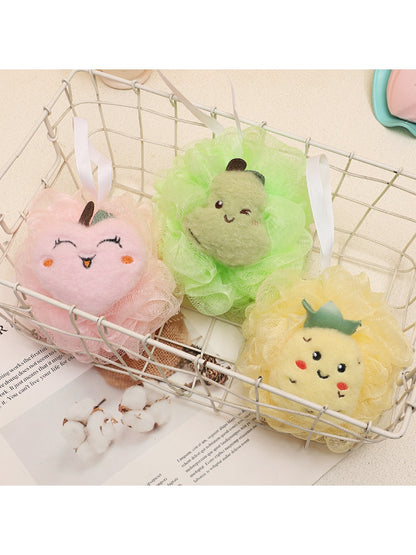 Papo - Cartoon Fruit Bath Pouf Soft Mesh Scrubber