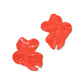 Earedge - Glossy Flower Shape Alloy Stud Earrings