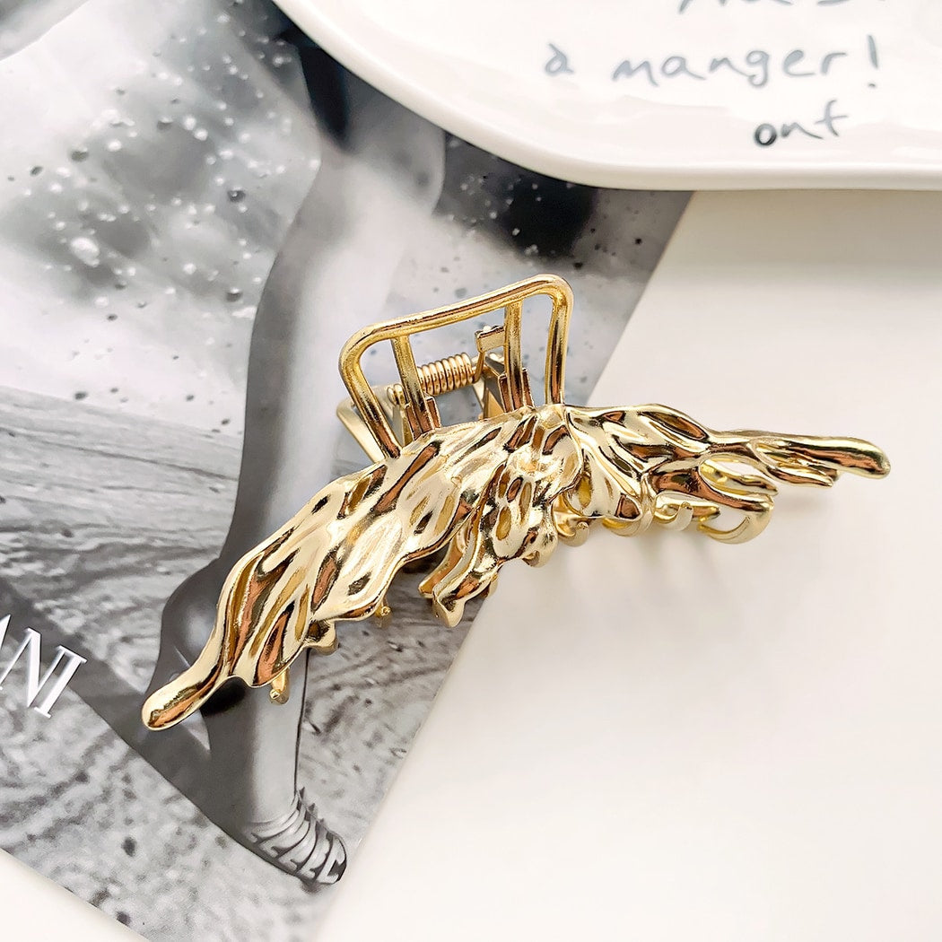 Beau - Cool Toned Geometric Line Elegant Claw Clip