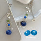 Keypus - Beaded Blueberry Flower Charm Alloy Keychain