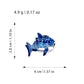 Beau - Glossy Whale Motif Acetate Claw Clip