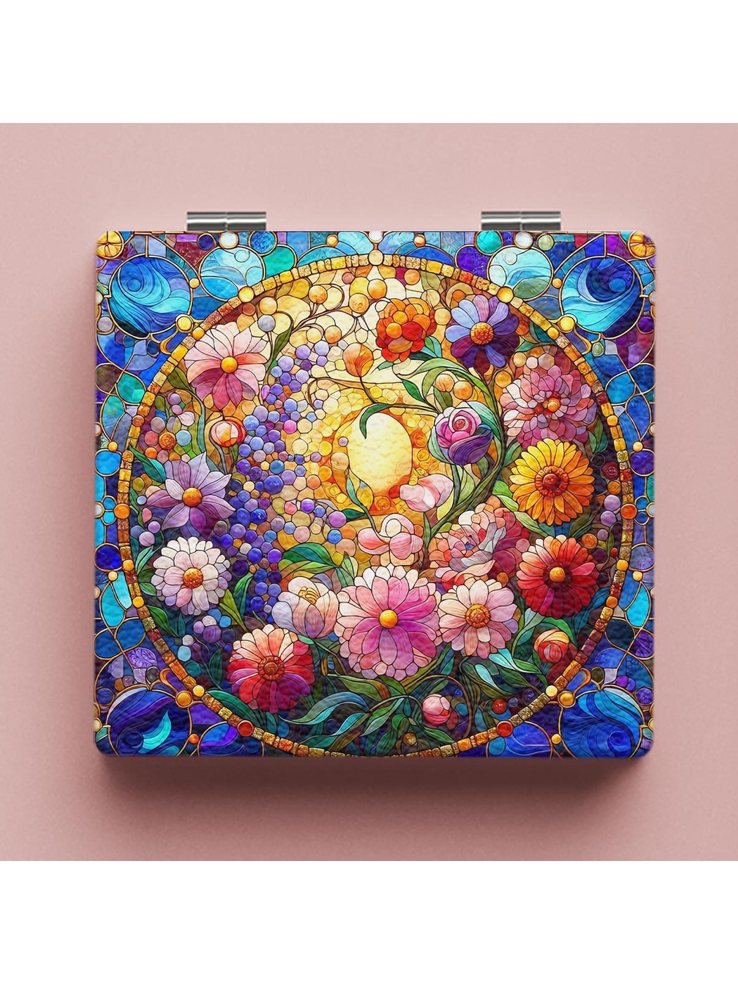 Mirroray - Colorful Floral Print Folding Mirror