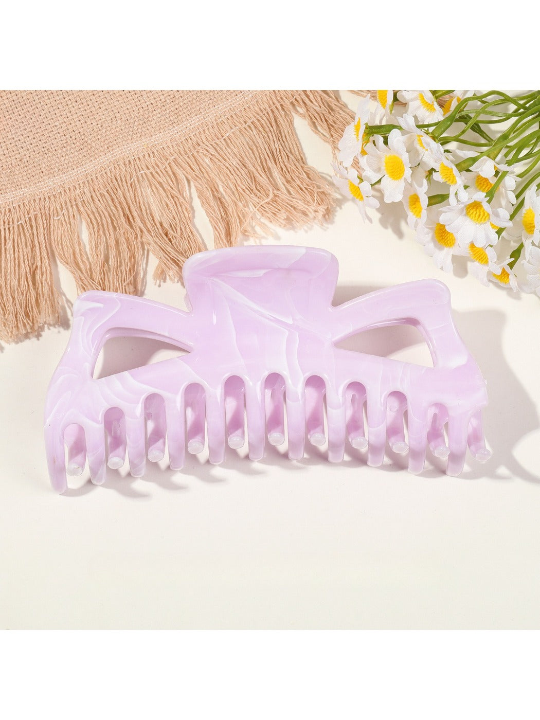 Beau - Elegant Marble-Patterned Shark Hairpin