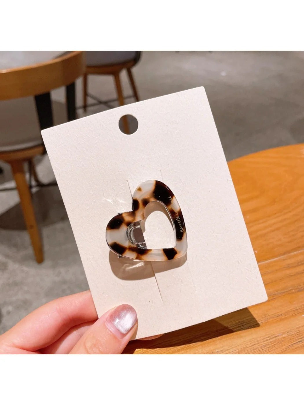 Beau - Beautiful Heart Shaped Acetate Hair Clip