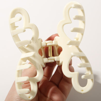Beau - Double Heart Hollow Openwork PS Claw Clip