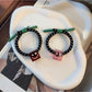 Gifty - Smiley Face Square Accent Elastic Hair Tie