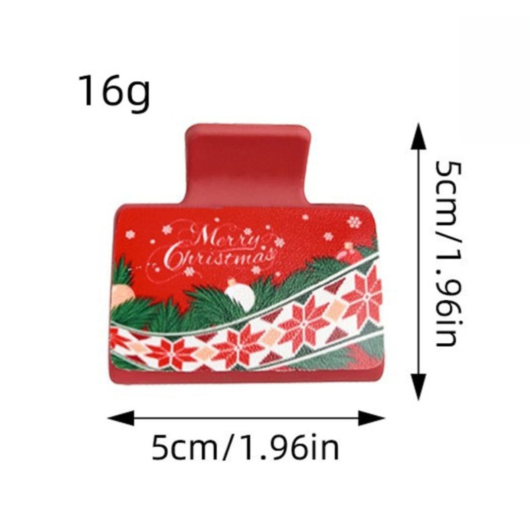 Beau - Cute Christmas Style Printed Claw Clip
