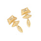 Earedge - Irregular Hammered Geometric Stud Earrings