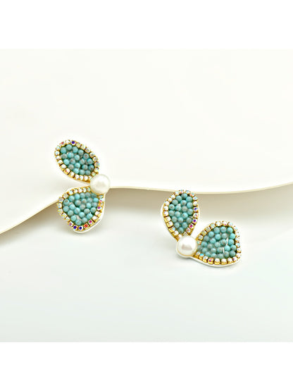 Earedge - Minimalist Beaded Butterfly Wing Earrings