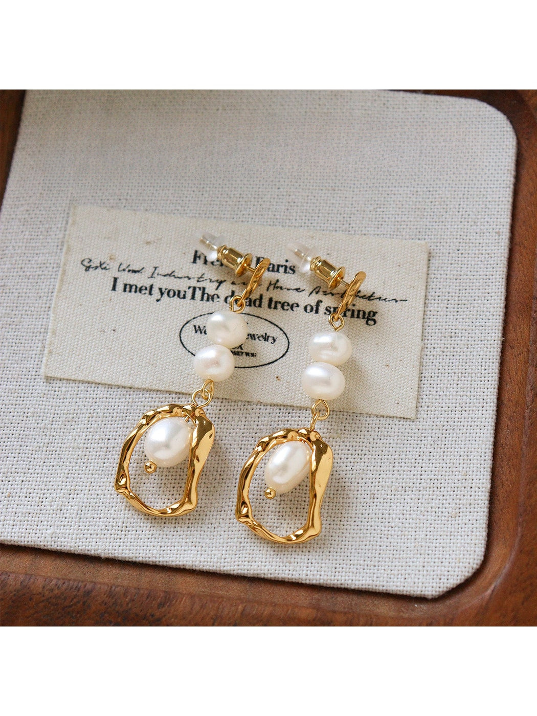 Earedge - Vintage Irregular Sculpted Drop Earrings
