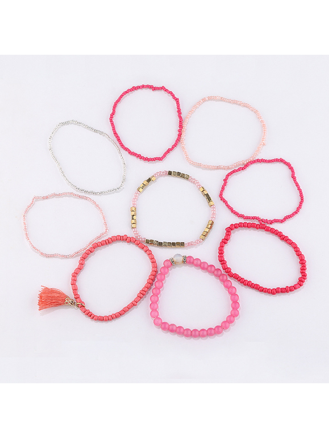 Lovra - Bohemian Layered Tassel Pendant Bracelet