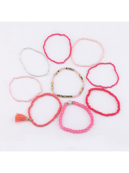 Lovra - Bohemian Layered Tassel Pendant Bracelet