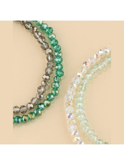 Lovra bracelet worn on wrist featuring layered colorful beads and gold elements