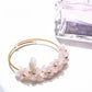 Lovra crystal charm bracelet with reflective crystals catching light