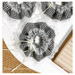 Gifty - Black White Plaid Lace Hair Ring