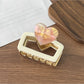 Beau - Valentine'S Heart Shaped Square Claw Clip