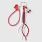 Keypus - Cherry and Heart Accent Beaded Keychain