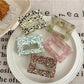 Beau - Retro Dot Pattern Square Acetate Hair Claw Clip