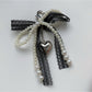 Keypus - Beaded Lace Bow Heart Pendant Keychain