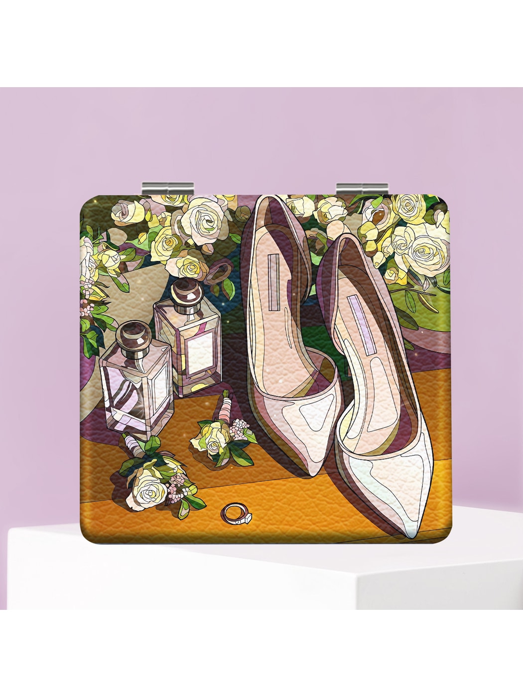 Mirroray - Cartoon Pattern Portable Folding Makeup Mirror