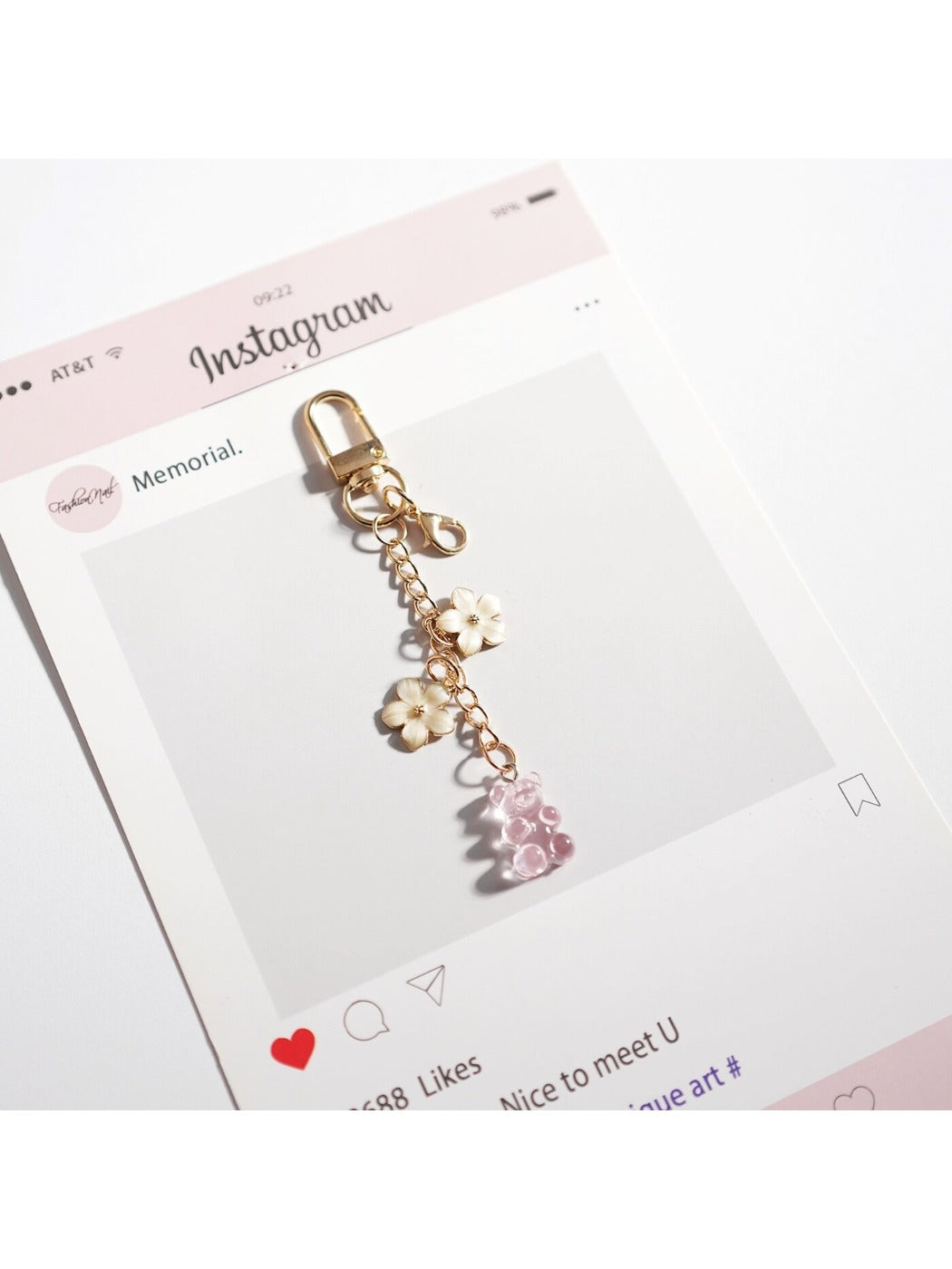 Keypus bag charm keychain displayed on a neutral background