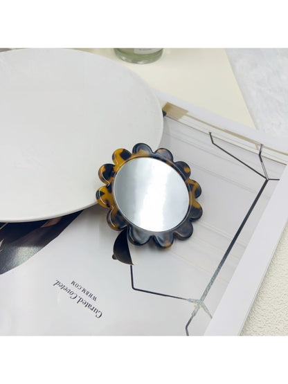 Mirroray - Acetic Acid Plate Sunflower Small Round Mirror