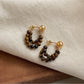 Earedge - Elegant Beaded Hoop Earrings