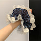 Gifty - Double Layer Lace Floral Print Hair Scrunchie