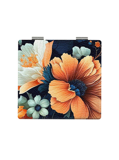 Mirroray - Floral Print Foldable Portable Makeup Mirror