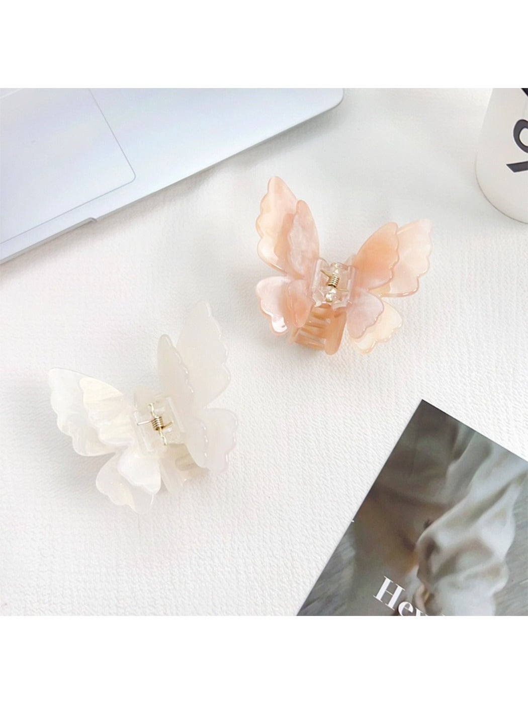 Beau butterfly claw clip displayed on a white background showing full shape