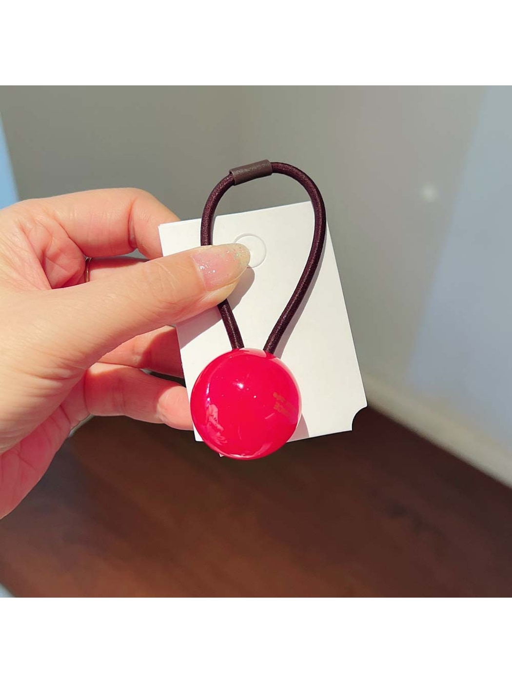 Gifty - Polished Round Accent Elastic Ponytail Hair Tie