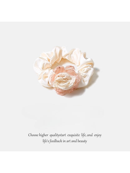 Gifty - Satin Camellia Hair Scrunchies