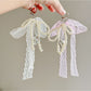 Keypus - Sweet Beaded Bow and Heart Decorative Keychain