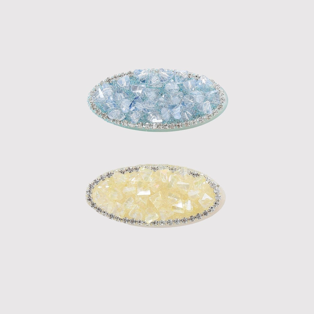 Beau - Sweet Oval Shape Sparkly Hair Clip