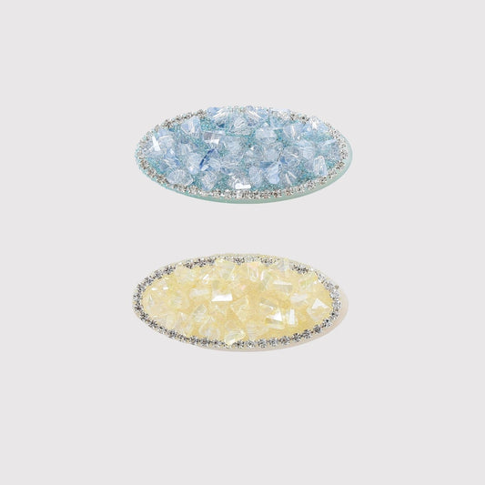 Beau - Sweet Oval Shape Sparkly Hair Clip