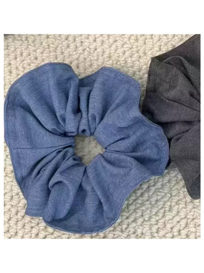 Gifty - Simple Ruffled Polyester Fabric Hair Scrunchie