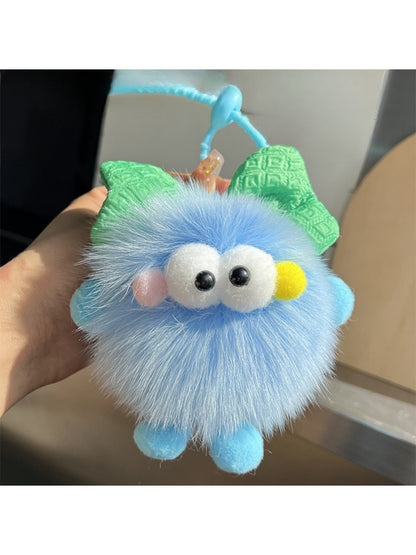Keypus - Cute Bow Coal Ball Keychain