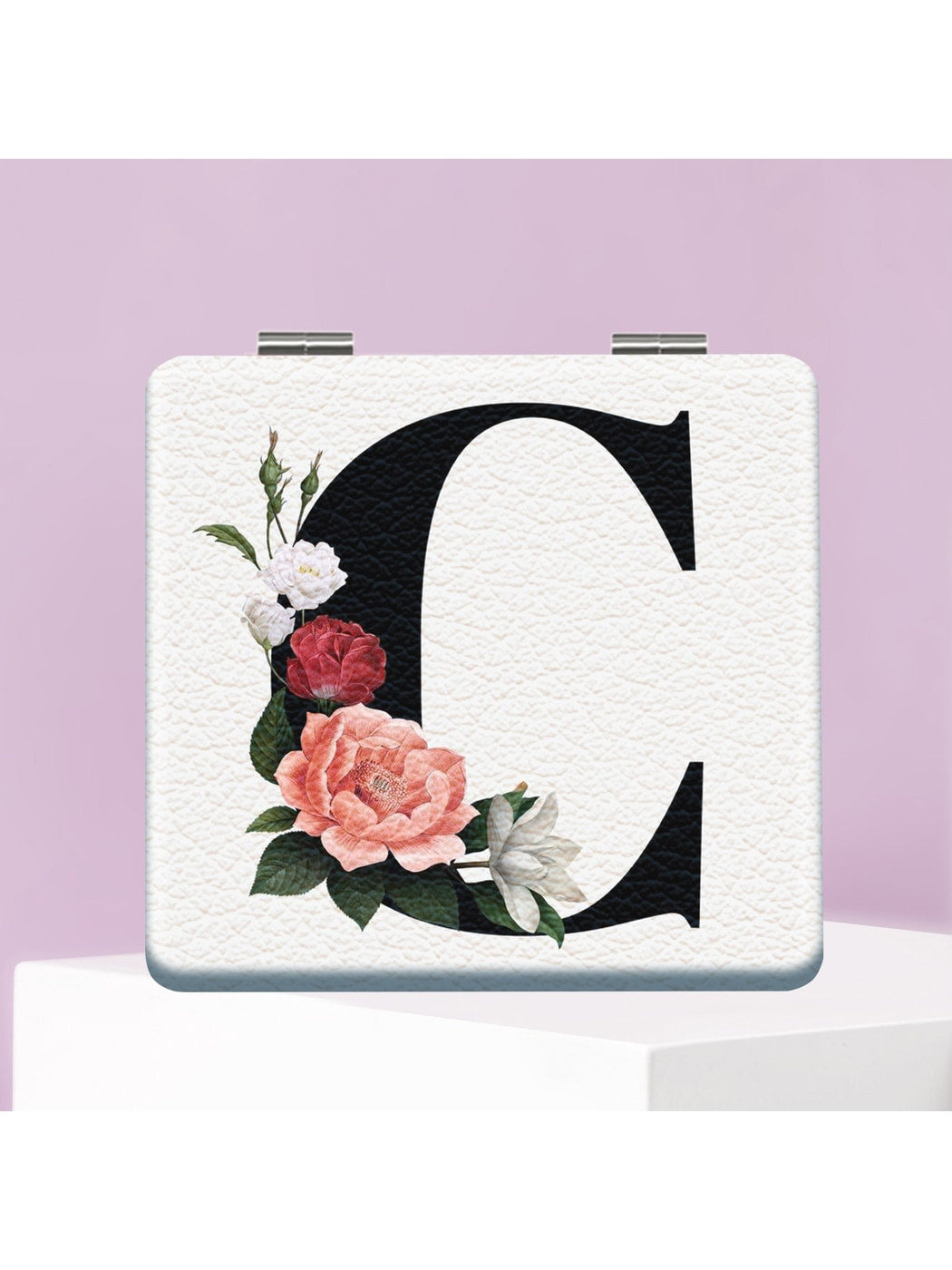 Mirroray - English Letter Floral Folding Makeup Mirror