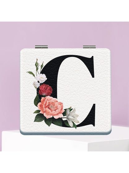Mirroray - English Letter Floral Folding Makeup Mirror