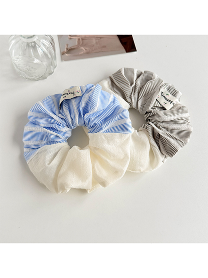 Gifty - Vintage Spliced Stripe Polyester Scrunchie