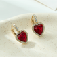 Earedge - Heart Design Alloy Electroplated Earrings