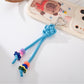 Keypus - Beaded Knotted Charm Heart Clip Keychain